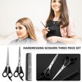 thumbnail image 4 of Pcapzz Hair Cutting Scissors Shears/Thinning/Set,3Pcs Professional Haircut Scissors Kit with Thinning Scissor, Flat Scissor,Comb,Reusable Stainless Steel Scissors Set for Barber, Salon, Home, 4 of 11