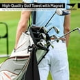 thumbnail image 2 of Birdie Golf: Birdie Bath - Black Magnetic Golf Towel, Premium Microfiber, Deep Waffle Pockets, Strong Magnet, 25lb Pull, Superior Water Absorption, 2 of 9