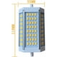 thumbnail image 2 of Bombilla LED 30W R7S regulable 118mm blanco cálido 2800K J118 Foco de doble cara 3000lm, equivalente a una bombilla halógena de 300W para hogares, salones, balcones, oficinas, hoteles, restaurantes,, 2 of 5