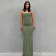 thumbnail image 1 of 2023 Summer Women Sexy Spaghetti Strap Black Skims Long Dress Y2k Sleeveless Solid Skinny Bodycon Trumpet Maxi Dresses VestidosXXL Gao Jinjia LED, 1 of 2