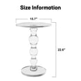 thumbnail image 5 of VDGPWA 16" Modern Acrylic Side Table, Clear Round Martini Table for Living Room, Bedroom, 5 of 6