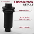 thumbnail image 4 of Westbrass ASB-2RB3-62 Disposal Air Switch and Dual Outlet Control Box, Raised Button, Matte Black, 4 of 14