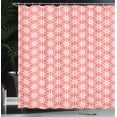 thumbnail image 4 of Ambesonne Coral Shower Curtain, Sunflowers Damask Floral, 69"Wx84"L, Coral White, 4 of 5