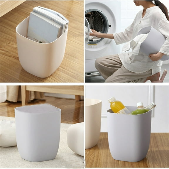 Trash Can under $5! CQCYD Lidless Trash Can, Household Kitchen Living Room Bedroom Bathroom Waste Basket, Sturdy PP Material Simple Design for Easy Disposal