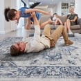 thumbnail image 6 of Naar Marfi 2X3 Area Rug, Blue/Grey Oriental, Non-Slip and Non-Shedding Area Rugs for Home Bedroom, Kitchen Floor, Bathroom, Dining and Office, 6 of 8