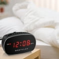 thumbnail image 6 of Westclox Basic Black Digital Red LED Bedside or Desk Alarm Clock with Adjustable Hi/Lo Alarm Volume and Snooze, 6 of 7