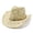 Beige, variant on Sun Protection Hat , Womens Beach Hat , Boho Hat Stylish Summer Western Cowboy Straw Hat for Women and Men Breathable Shapeable Sun Wide Brim Hollow Design