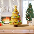 thumbnail image 5 of Antqov Football Christmas Tree, 6" Christmas Tree with LED light for Table Decorations, Xmas Football Tree Figurines for Christmas Home Holiday Party Gift Decorations, 5 of 6