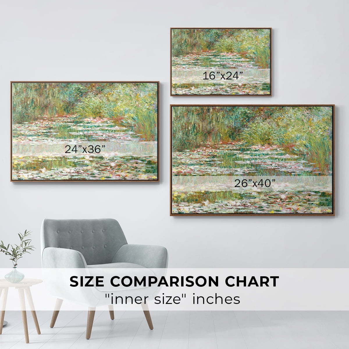 Vintage Landscape-CCXLI By Wexford Home Framed in Walnut Wood Gallery Wrapped Canvas 17 in. x 25 in.
