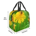 thumbnail image 3 of Honeii Bees Pollinates A Yellow Dandelion Print Lunch Bag Women, Lunch Box Lunch Bag for Women Adult Men, Small Leakproof Cute Lunch Tote Large Capacity Reusable, 3 of 8