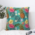 thumbnail image 4 of Fuzoiu Pineapple Print Square Pillow Cover,Hidden Zipper Design,Luxury Square Pillow Case, Throw Pillow,Couch Cushion-20"x20", 4 of 7