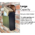 thumbnail image 5 of NACH Dominion Minimalist Mailbox, Wall Mount Mailboxes for Outside, Black and Brown, 12x10x4.5 in, 5 of 5
