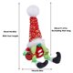 thumbnail image 4 of Injueey Muñeco de decoración de enano de Navidad, adorno de árbol de Papá Noel de Navidad, decoración sin rostro, gnomos, muñeco de peluche de Kits de decoración para fiestas Zöpfe Injueey HA007032-02B, 4 of 6