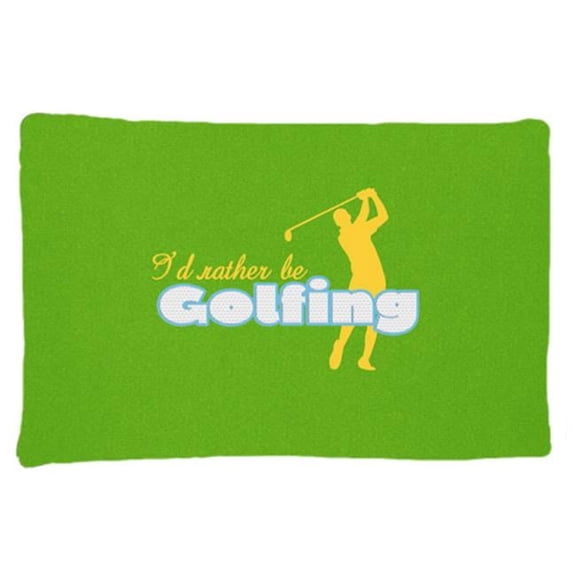 I Had Rather Be Golfing Man On Green Moisture Wicking Fabric Standard Pillowcase