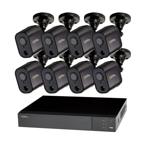 QSee 16 Channel HD Security DVR system with 81080p PIR Bullet Cameras