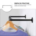 thumbnail image 4 of RUNROTOO Metal Industrial Style Clothes Rack Wall Mounted Iron Storage Rack for Towels and Clothing Black 1.5ft, 4 of 8