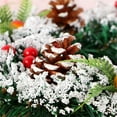 thumbnail image 6 of Cheers.US Artificial Christmas Wreath Flocked with Mixed Decorations Christmas Wreath Decorations with Pine Balls, Wreath Hanger for Front Door | Xmas Door Wreath, 6 of 7