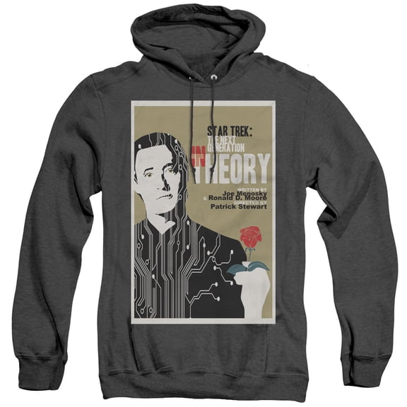 Star Trek Tng Season 4 Episode 25 Adult Heather Hoodie Sweatshirt Black