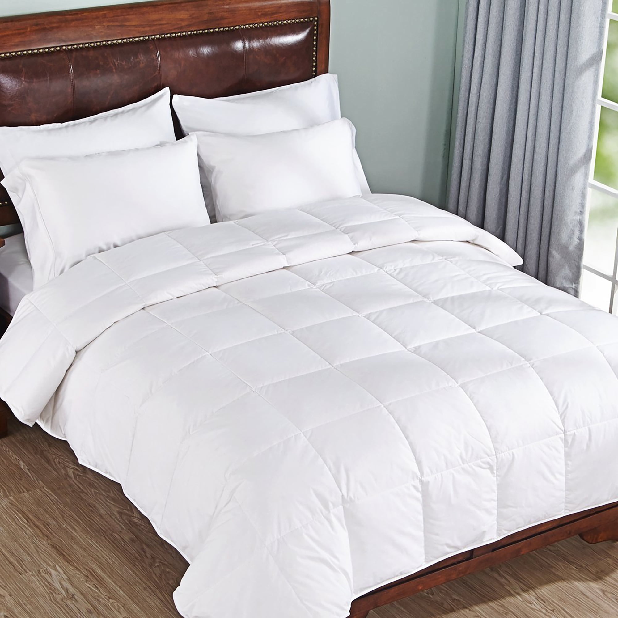 Easy Plants 10.5Tog Single Complete Bed Set Polyester Cotton Lightweight White Duvet Pillow 