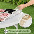 thumbnail image 5 of Pioneer Flower Floral Print Pattern Round Fitted Tablecloth with Elastic Edge,Dining Table Cover Waterproof,Outdoor Round Tablecloth for Camping,Dining,Indoor and Outdoor, 5 of 7