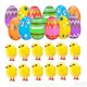 thumbnail image 3 of Huevo de Pascua relleno para fiestas, lindo animal de dibujos animados, decoración prellenada para Estilo F, 3 of 8