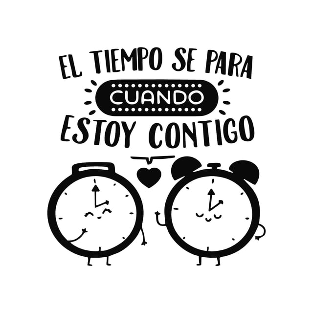 Vinil Decorativo Adhesivo P/Pared MarkProMX Negro Hogar 60x60cm PrevenShopMX Frase Amor El tiempo se para