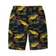 thumbnail image 4 of Lsque Mens Swim Trunks Monster Truck1 Pattern - Bathing Suit Compression Liner - Beach Swim Shorts Swimwear - (S-3XL) - Stretch Quick Dry -Small, 4 of 9