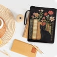 thumbnail image 4 of HELLHERO Cat Flowers 1 pc Book Sleeve Cover with Zipper Bible Carrying Case Bible Tote Bags with Waterproof for Books Lovers Book Carrying Case, 4 of 8