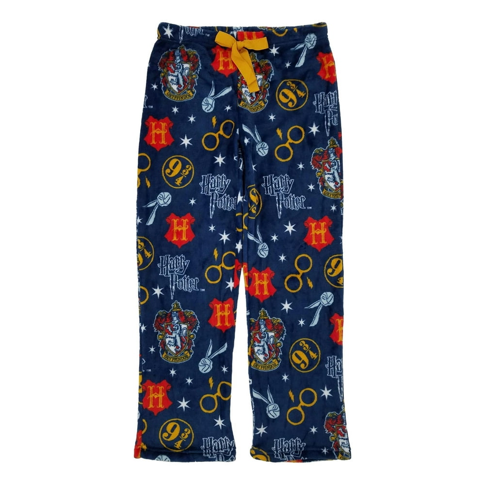 Harry Potter Harry Potter Mens Blue Fleece Sleep Pants Lounge Pants