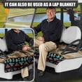 thumbnail image 5 of Whosucclay Running Horses Print Blanket, Anti-Scratch Towel Quilted Protective Cover Elastic 4 Front Storage Pockets Golf Cart Seat Cover for Most 2 Seats, 5 of 7