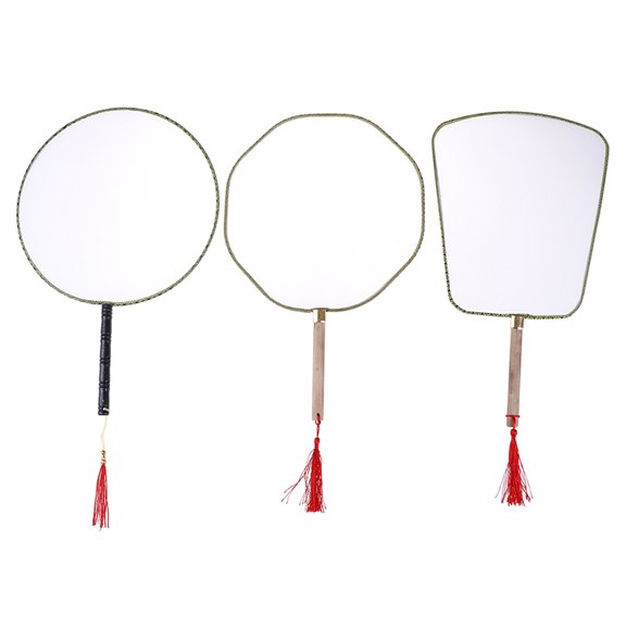 Racing Butterfly White Elegant Hand Fan Gong fan blank children DIY art painted fan