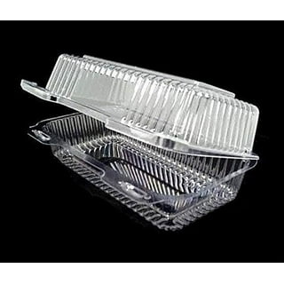 Safe-T-Fresh® Clear Plastic Hinged Sandwich Container - 7 5/16L x