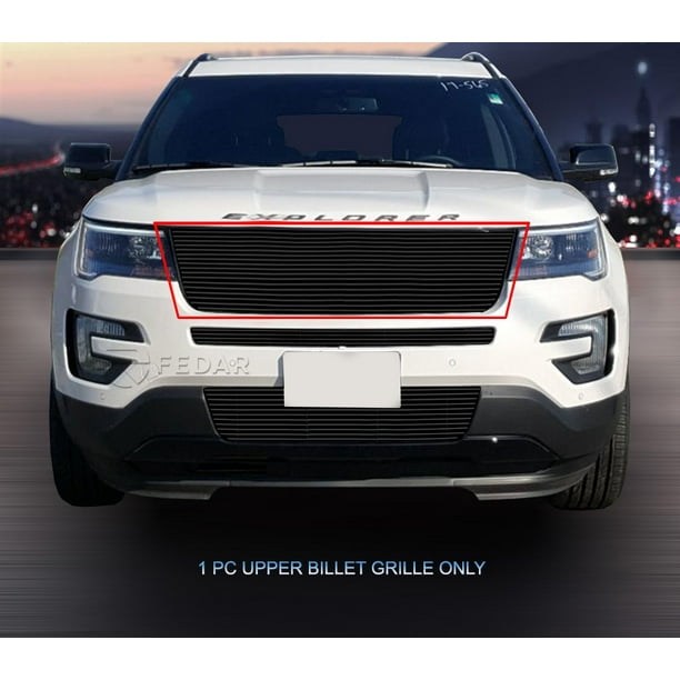 Fedar Main Upper Billet Grille For 16 17 Ford Explorer Black Walmart Com Walmart Com