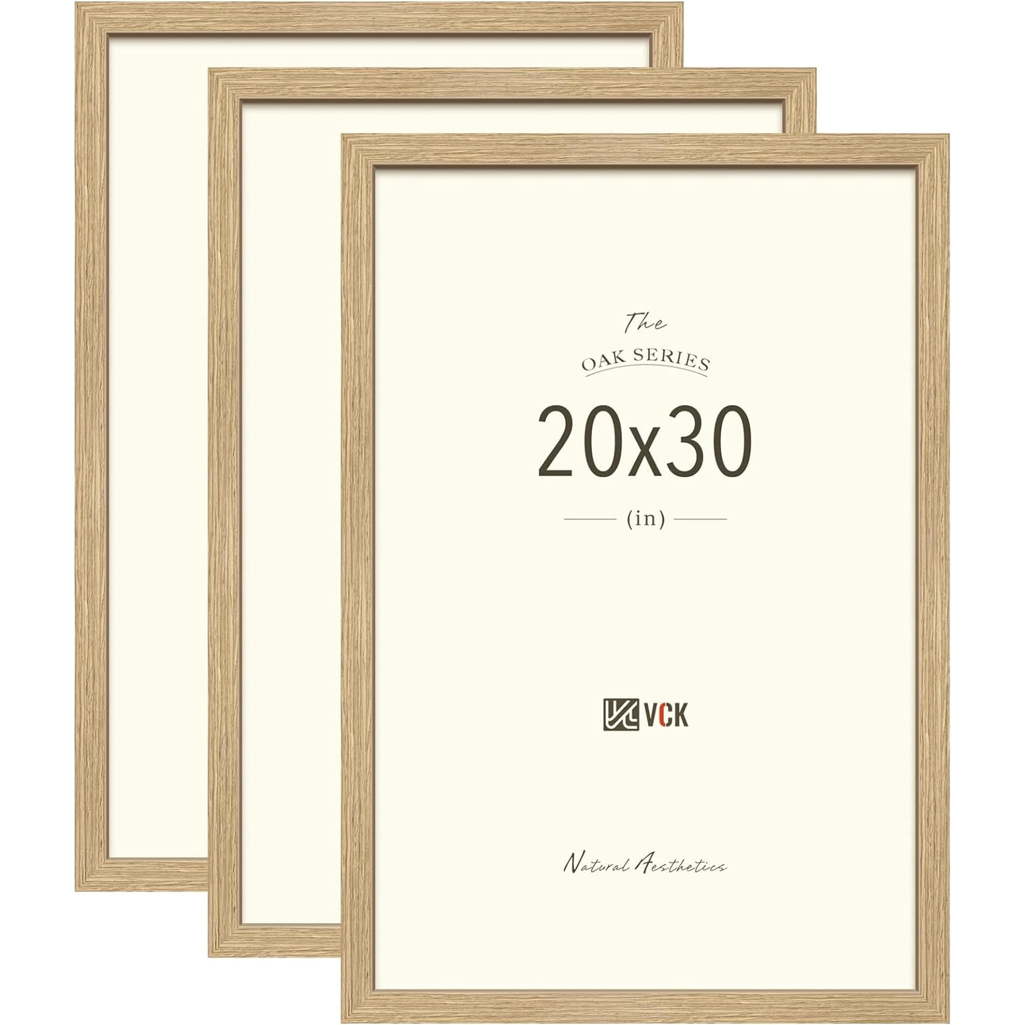 Lot De 3 Cadres Noirs Upsimples 40,6 X 61 Cm - Pour Affiches/Photos, Montage Horizontal/Vertical, Anti-Rayures Encadrement Affiches Posters