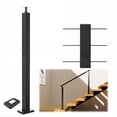 thumbnail image 1 of Wisewang Stair Rope Railing Posts, Stainless Adjustable Top Posts, Installation, Sturdy And Suitable For Areas, Living Outdoor Black, 1 of 6
