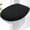 Black, variant on Soft Chenille Bathroom Toilet Lid Cover, Machine Washable Seat Covers, 17.5x15, Stays in Place Rubber Backing, Fits Most Round, Elongated and Oblong Lids, Accessories Decor, Ivory