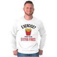 thumbnail image 5 of Exercise You Said Extra Fries Foodie Long Sleeve TShirt Men Women Brisco Brands M, 5 of 6