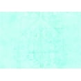 thumbnail image 1 of Ahgly Company Machine Washable Indoor Rectangle Solid Turquoise Blue Modern Area Rugs, 7' x 9', 1 of 4