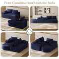thumbnail image 5 of Wiilayok Corduroy Modular Cloud Couch,108" L Shaped Sectional Sofa Couches with Ottoman,Deep Seater,Comfy Blue Sofa for Living Room Bedroom,No Assembly, 5 of 9