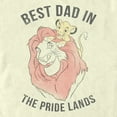 thumbnail image 2 of Men's Lion King Simba and Mufasa Best Dad in the Pride Lands  Graphic Tee Beige X Large, 2 of 4