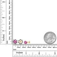 thumbnail image 6 of Gem Stone King 18K Yellow Gold Plated Silver Pink Created Sapphire  Earrings with Jackets for Women | 2.00 Cttw | Gemstone September Birthstone | Round 6MM, 6 of 6