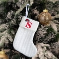 thumbnail image 1 of Hangs Decorative Knitted Socks Embroidery Letters Children's Candy Bag White Christmas Bag, 1 of 2