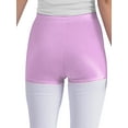 thumbnail image 4 of Sxiwei Kids Girls Solid Color Athletic Gymnastics Shorts Metallic Sparkle Active Tumbling Dance Bottoms Lavender 14, 4 of 4