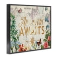 thumbnail image 2 of Stupell Industries Eclectic Adventure Awaits Floral Map Black Framed Giclee Art, 14 x 11, by Ophelia and Company, 2 of 7