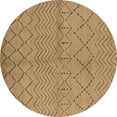 thumbnail image 1 of Ahgly Company Indoor Round Oriental Brown Industrial Area Rugs, 5' Round, 1 of 4