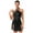 Black, variant on inlzdz Womens Rhinestone Dance Dress Halter Sleeveless Latin Ballet Leotard Figure Skating Bodysuit Red XXL