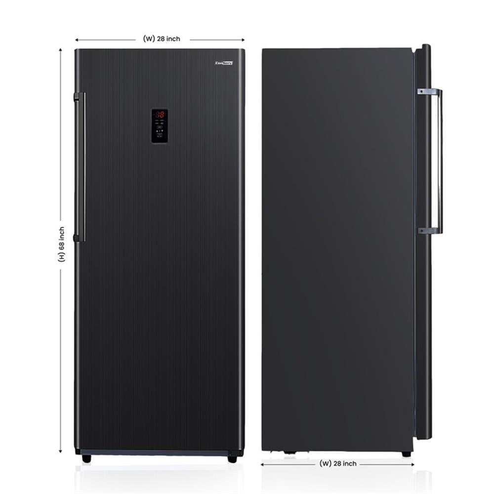 Pemberly Row 14 Cu.ft Convertible Upright Freezer/Refrigerator - Black