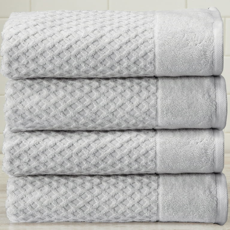 Great Bay Home 100% Cotton Quick-Dry Bath Towel Set (30 x 52 inches) Highly  Absorbent, Textured Popcorn Weave Bath Towels. Acacia Collection (Set of