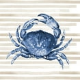 thumbnail image 2 of Pinto, Patricia 20x20 Black Ornate Wood Framed with Double Matting Museum Art Print Titled - Blue Crab On Stripes, 2 of 4