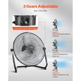 thumbnail image 4 of 14 Inch Floor Fan 3 Speeds 360° Adjustable Tilt High-Velocity Industrial Fan, 4 of 7